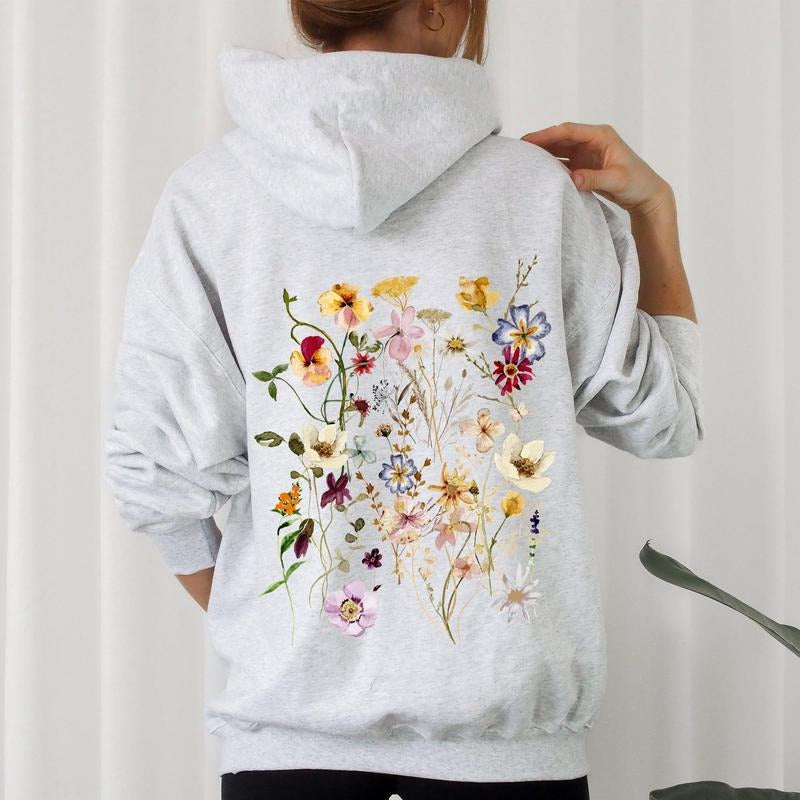 Clover Meadow Pressed Flower hoodie dandy hoodie T-Shirts, Sweatshirt | DripVista.com