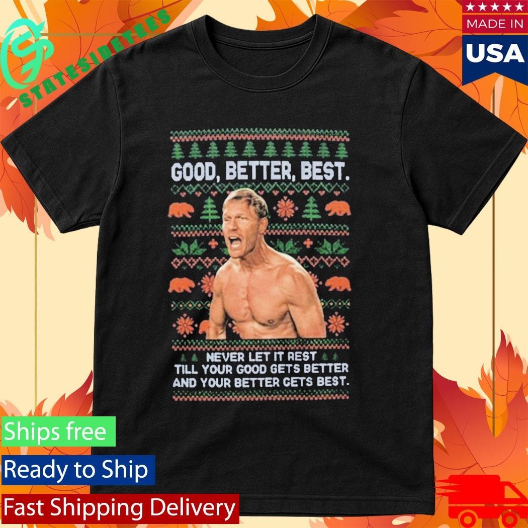 Coach Ben Johnson Good Better Best Christmas Sweater