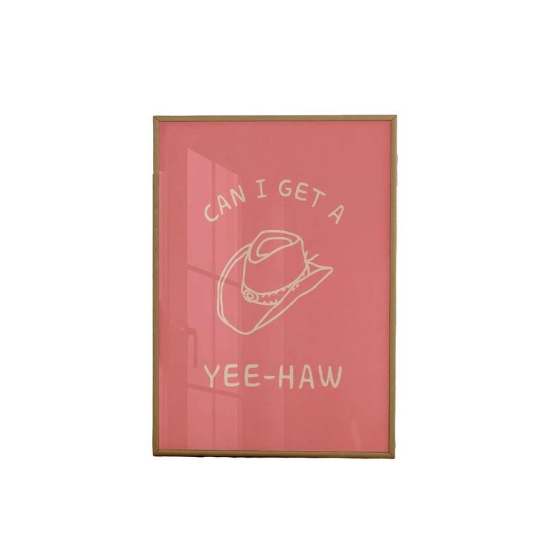 Coastal Cowgirl Wall Art, Can I Get A Yee Haw Rodeo Cowboy Print, Western Nashville Cowgirl Aesthetic Howdy Disco Preppy...