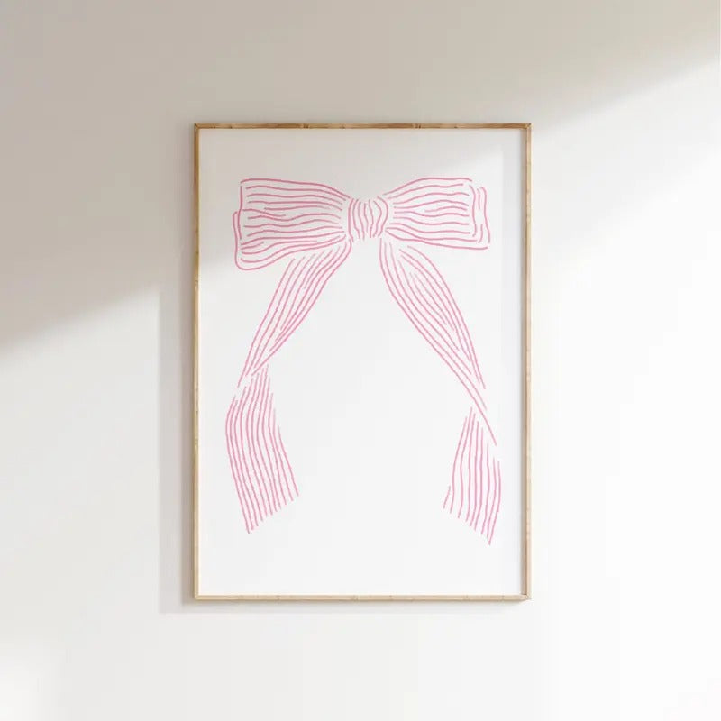 Coastal Granddaughter Vintage Hair Bow Art Print, Coastal Aesthetic Watercolor Vintage Art Print, Vintage Art Decor...