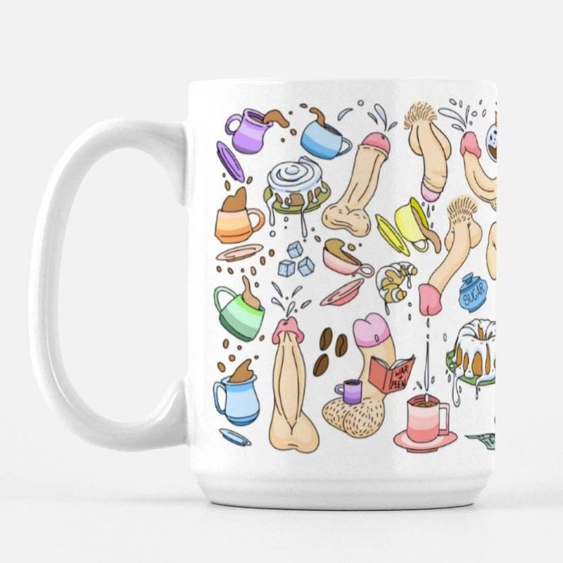 Coffee And Cream, Adult Humor Coffee Funny Coffee Penis Mug, Graphic Tees, Funny Coffee Mug Gift