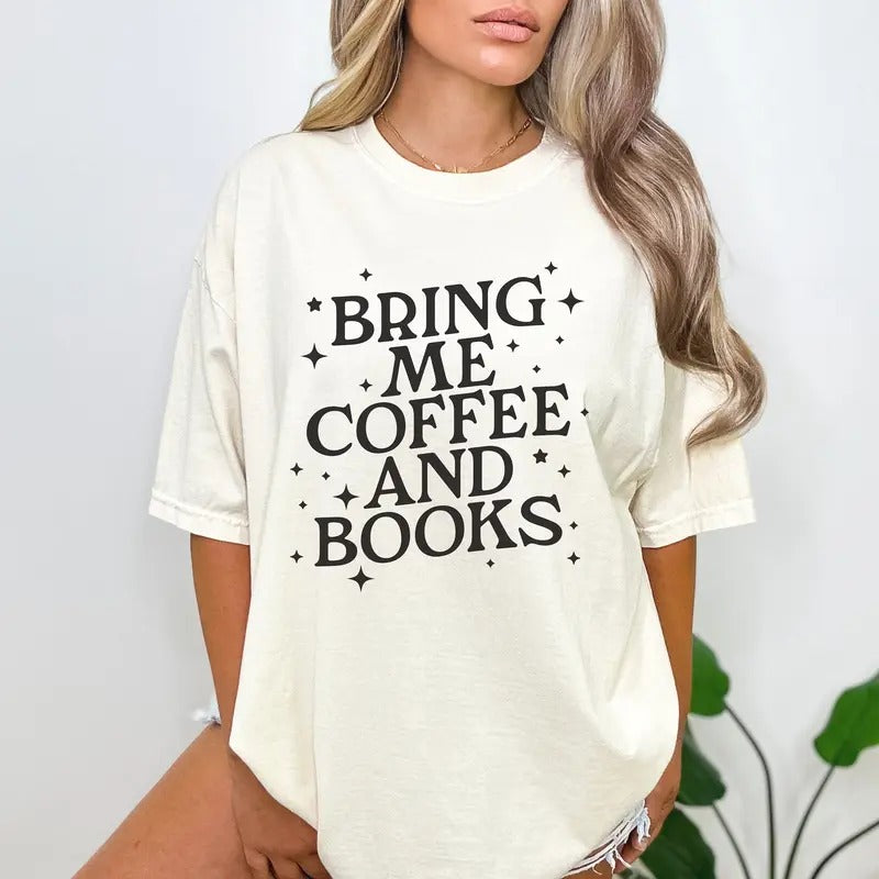 Coffee Books Tee - I Love Books Coffee Tshirt Books Tshirt  T-shirt, sweater and Hoodie Sweatshirt | DripVista.com