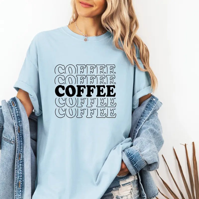 Coffee Custom colors tee shirt Casual Comfort Cotton Top Womenswear Breathable Everyday Hoodie, Sweatshirt | DripVista.com