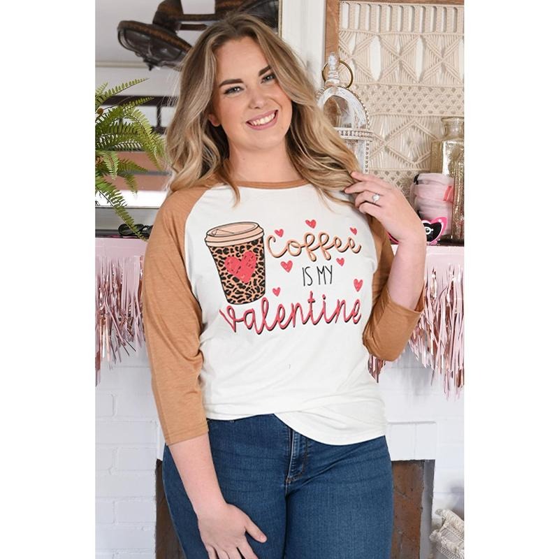 Coffee is My Valentine Raglan T-Shirts, Hoodie, Sweatshirt | DripVista.com