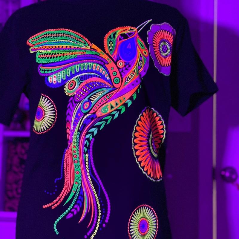 Colibri colores T-shirts Cotton Black