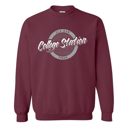 College Station, Texas Circle Crewneck Sweatshirt, Vintage Graphic Sweatshirt, Vintage Crewnecks Sweatshirt