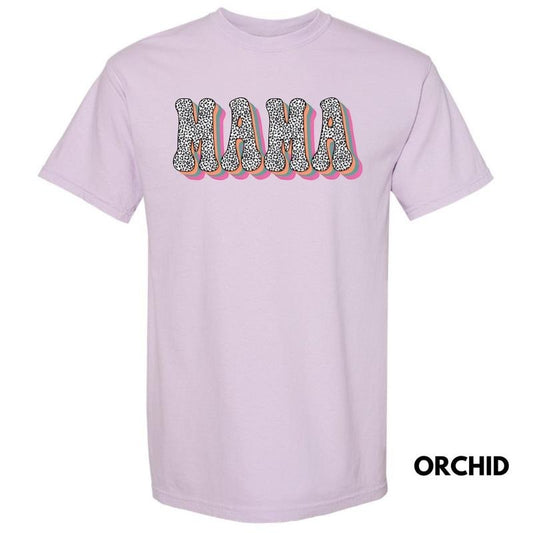 Color Shadow Leopard Mama Comfort Colors T-Shirt 'NLB'