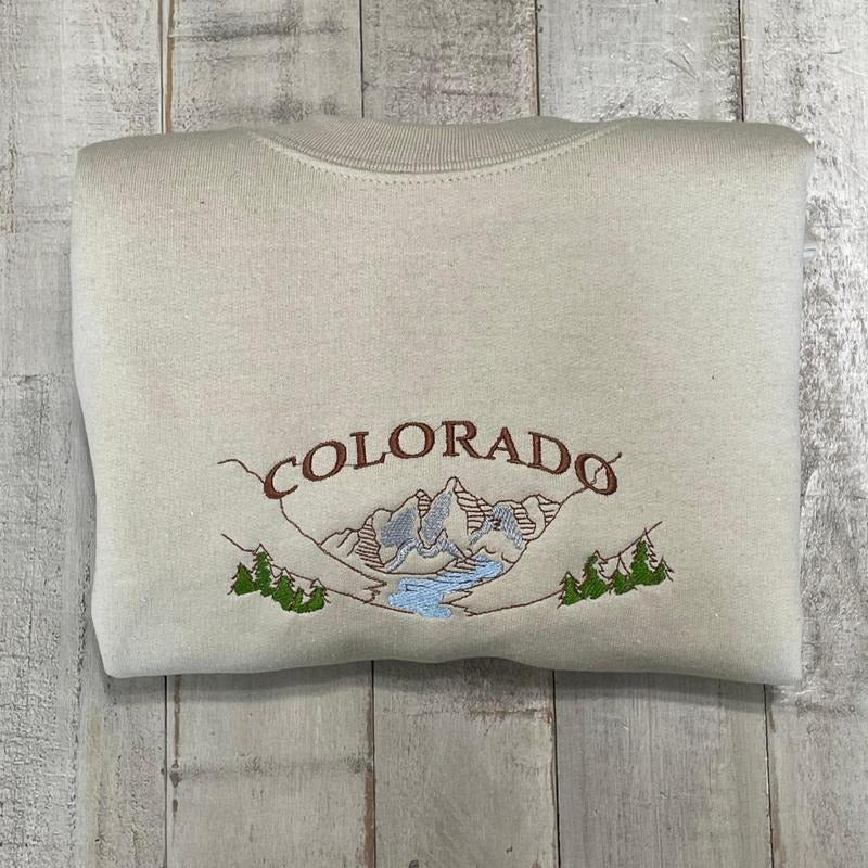 Colorado Embroidered Sweatshirt, Hoodie Colorado sweatshirt, Colorado Mountain Sweatshirt, Casual Cool, For Every...