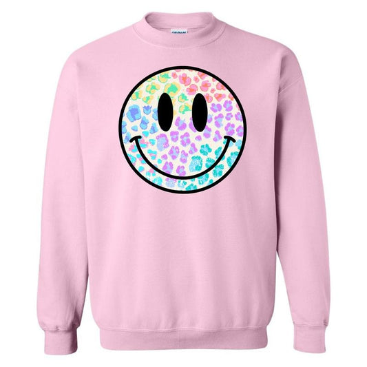 Colorful Cheetah Happy Face Sweatshirt 'NLB'