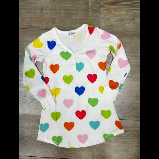 Colorful Heart Nightgown - Tween