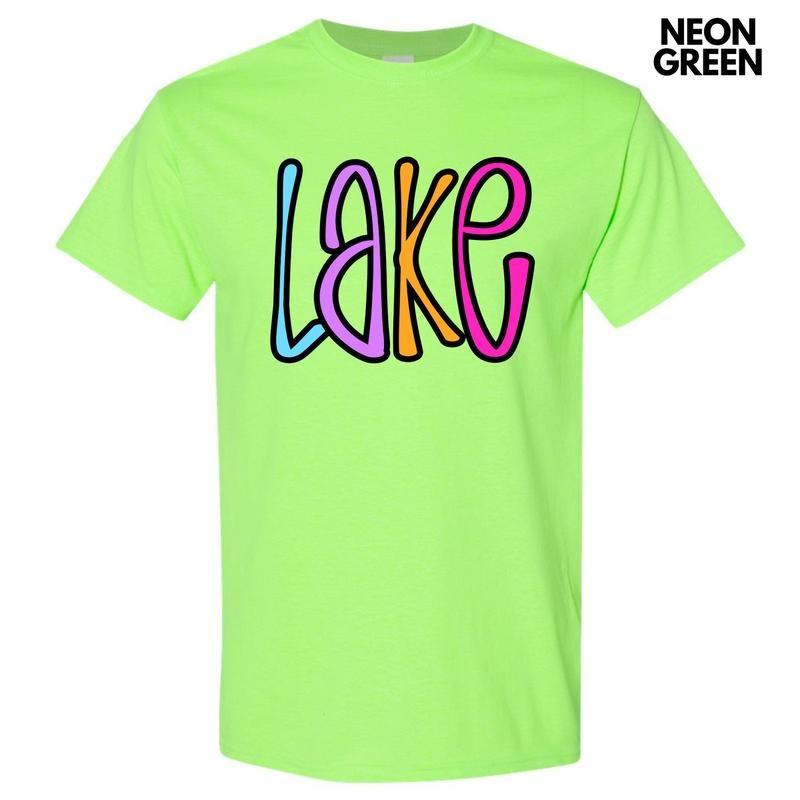 Colorful Lake Gildan Short Sleeve T-Shirt 'NLB' Hoodie, Sweatshirt | DripVista.com
