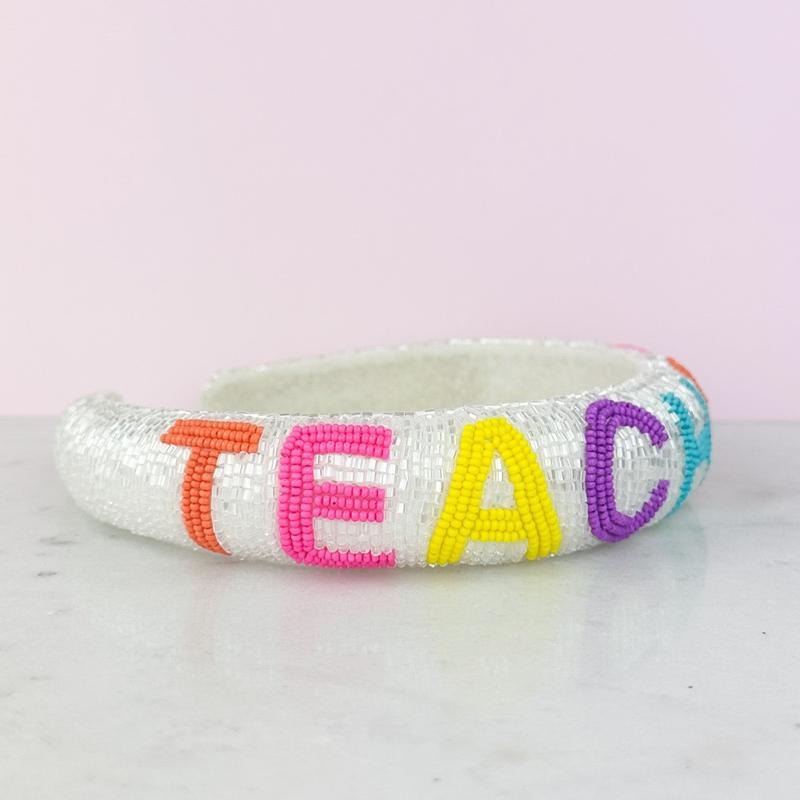 Colorful Teacher Beaded Headband *Final Sale*