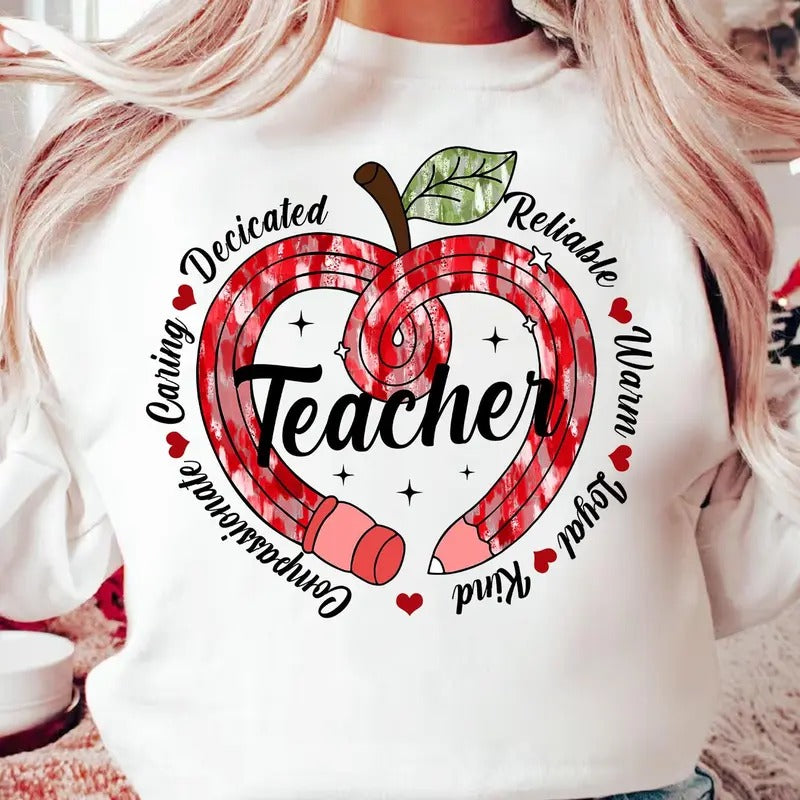 Colorful Teacher Valentine Shirt, Valentines Day Shirt, Colorful Coquette Bow Pencil Shirt, Teacher Pencil Shirt, Valentines Day Shirt