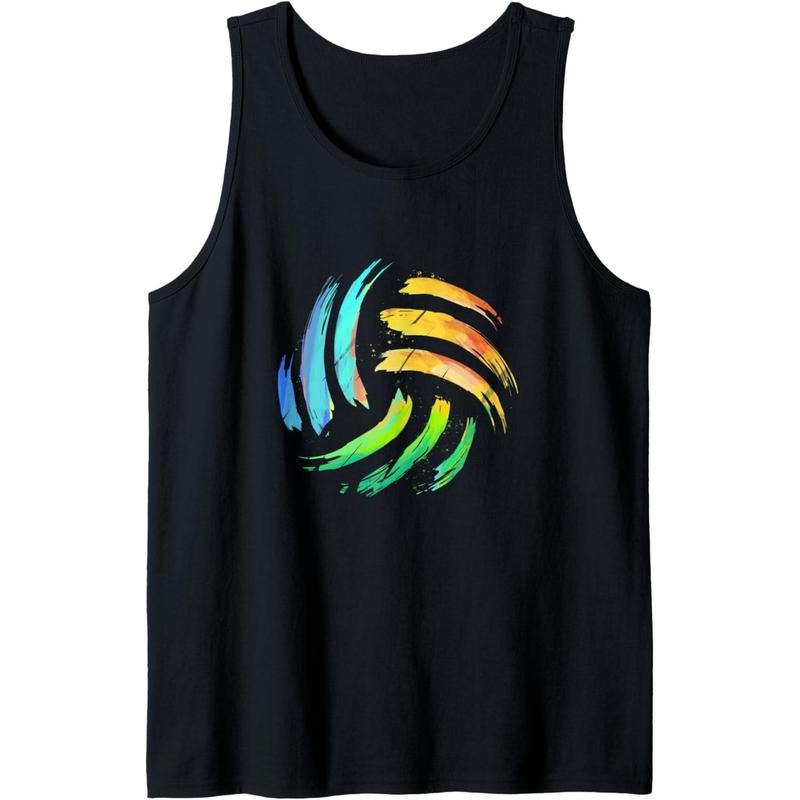 Colorsplash Painted Beach Volleyball Tank Top MADE IN USA T-Shirts, Hoodie, Sweatshirt | DripVista.com