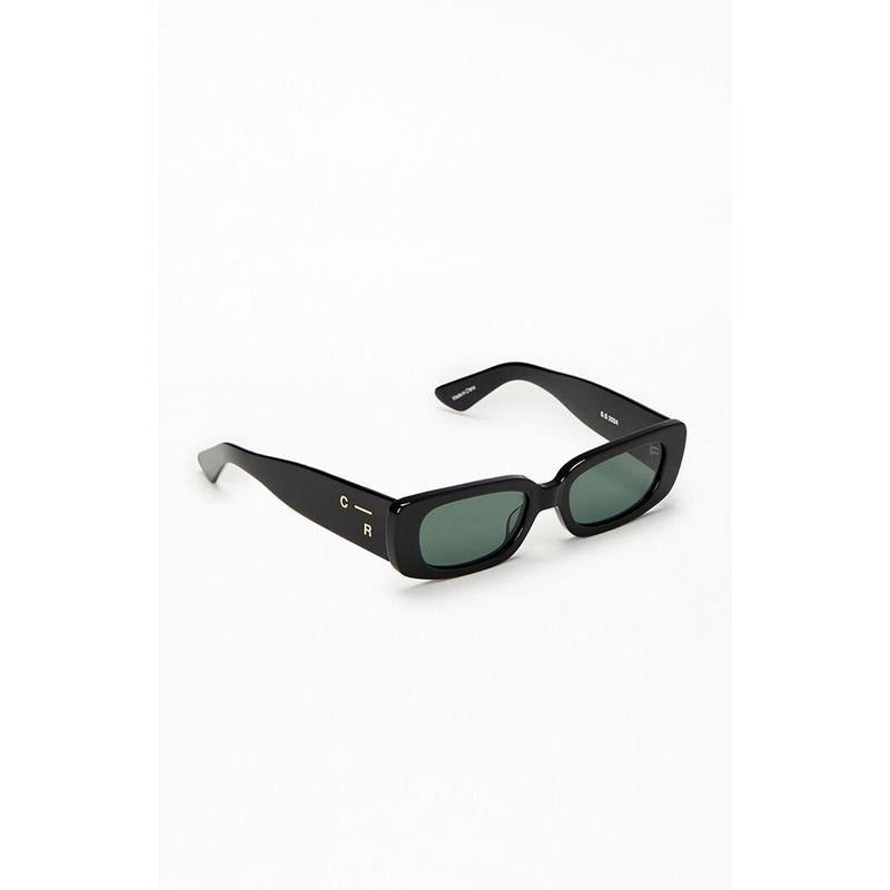 Colour Range Women's Black Y2K Skinny Square Sunglasses T-Shirts, Hoodie, Sweatshirt | DripVista.com