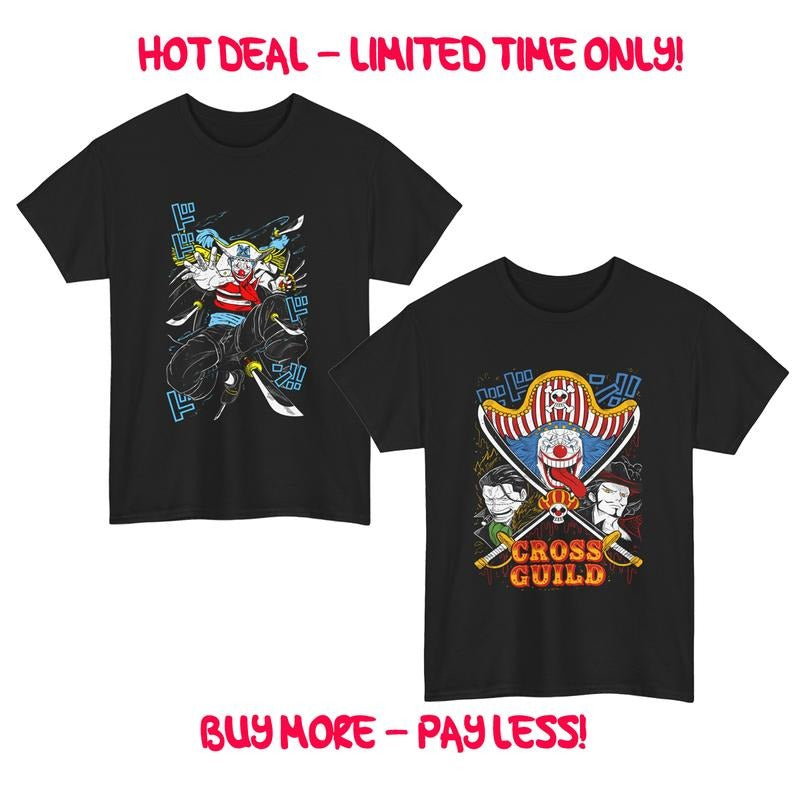 Combo 2 Pieces Buggy Anime Unisex T-Shirt Tee ALL SIZES