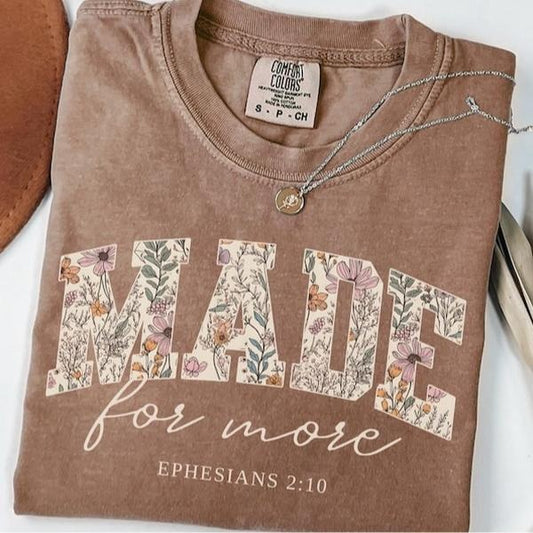 Comfort Color Bible Verse T-shirt, Cute Christian Shirt For Women, Made For More Shirt, Christian Tees