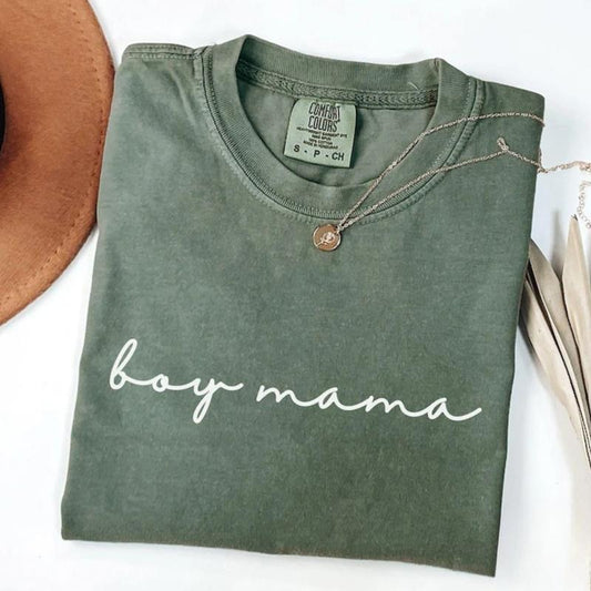 Comfort Color Boy Mama Shirt, Mom Tee, Pregnancy Announcement Boy, Busy Mom Life T-Shirt, Mother's Day Gift, Gifts for Mom, Unique Mom Gift