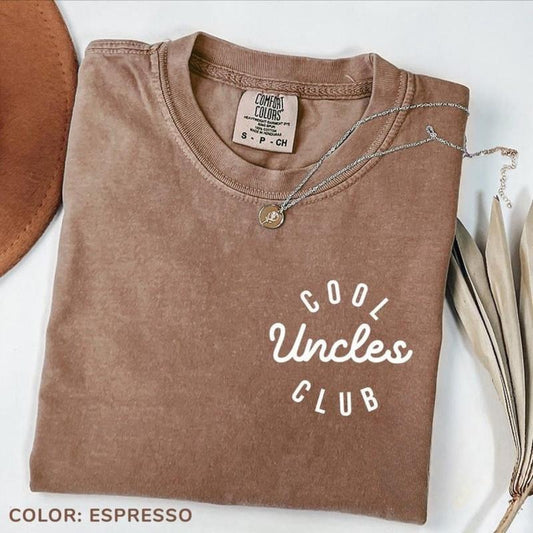 Comfort Color Cool Uncles Club T-shirt, Pregnancy Announcement T-shirt For Uncle, Cool Uncle Tee, New Uncle Tee, Gift For Uncle To Be