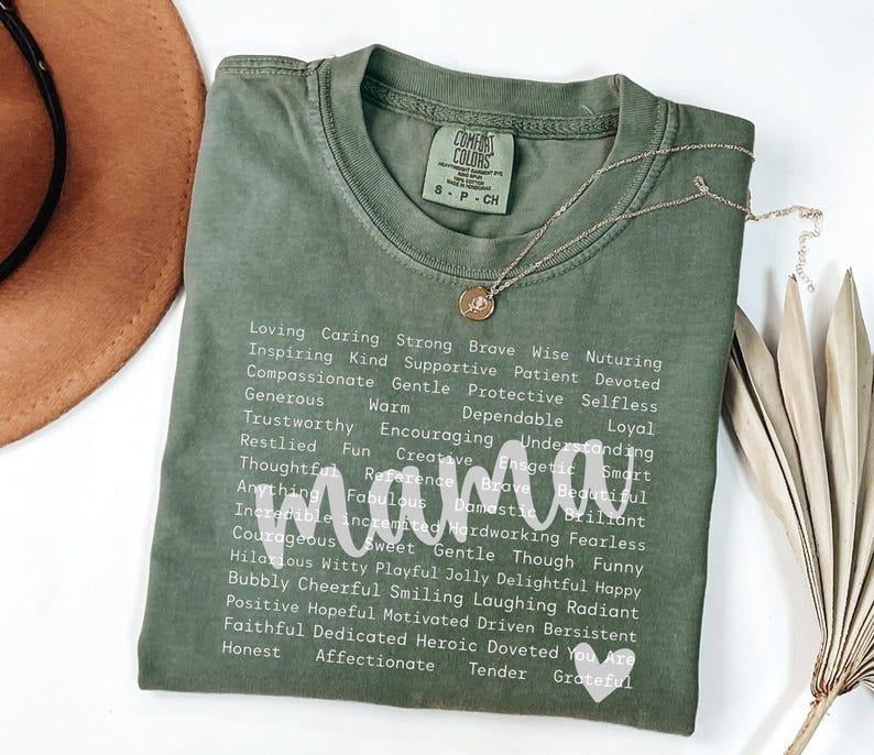 Comfort Color Trendy Mama Words Shirt, Cute Mama Meanings T-shirt, Trendy Mother Day Gift, Best Mom Holiday Gift, Cute Mom Gift