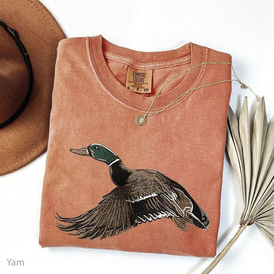 [Comfort Colors] Mallard Duck tee Shirt, Spring Tee, Hunting Season Trendy He's Hunting Unisex