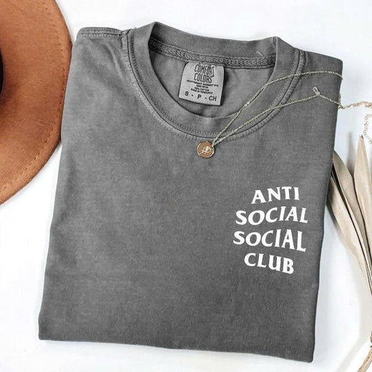Comfort Colors Anti Social Social Club T-shirt Soft Cotton Crewneck Tee For Men And Women Gift For Him Or Her Unisex Stylish