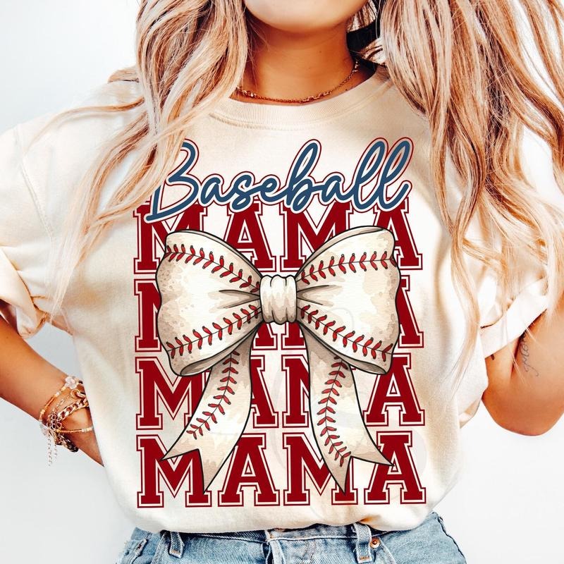 Comfort Colors Baseball Baseball T-shirt, Baseball Coquette Bow T-shirt, Baseball Game Day T-shirt, Baseball Mom T-shirt