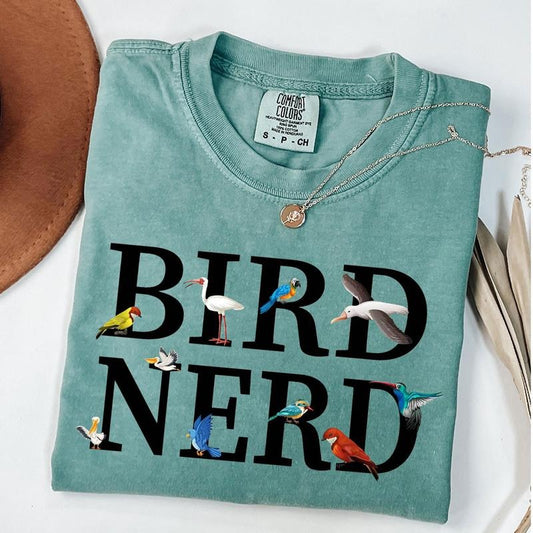 Comfort Colors Bird Nerd T-Shirt, Funny Bird Watcher Shirt, Birds Watching Shirt, Birds Lover T-Shirts, Nature Lover Shirts, Gift For Bird Lover