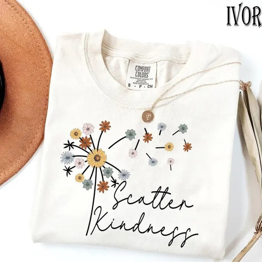 Comfort Colors Consider How The Wildflowers Grow Outfit, Luke 12:27 Shirt,Women's Bible Shirt, Motivational Faith Apparel, Prayer Gift