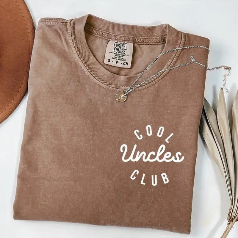 Comfort Colors Cool Uncles Club T-Shirt, Pregnancy Announcement TShirt for Uncle, Cool Uncle T-Shirt, New Uncle Shirt, Gift for Uncle to Be