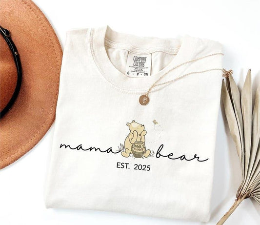 Comfort Colors Custom Mama Bear Shirt, Mama Shirt, Mama Shirt, Gift for Mom, Gift for Grandma, Mothers Day Shirt, New Mom Tee