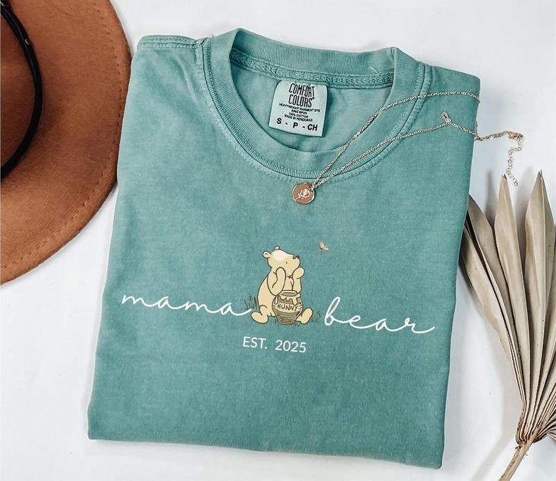 Comfort Colors Custom Mama Bear Shirt, Personalized Mama Shirt, Mama Shirt, Gift for Mom, Gift for Grandma, Mothers Day Shirt