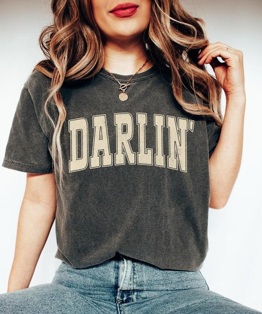 Comfort Colors Darlin' T-Shirt, Western T-Shirt, Southern Shirt, Country Girl Gift, Concert Tee, Texas Women T-Shirt, Cozy Comfy Tee