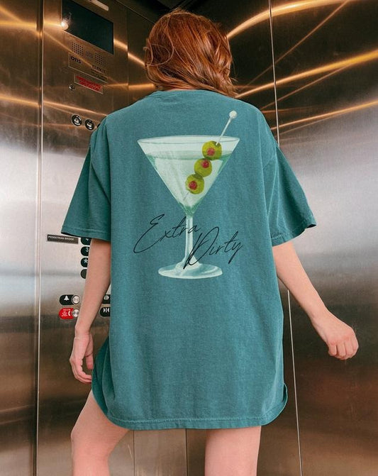 Comfort Colors Dirty Martini 2 Side Shirt Martini Lover Gift Martini Cocktail Pullover Tini Time Sweater Preppy Crewneck Vintage Trendy