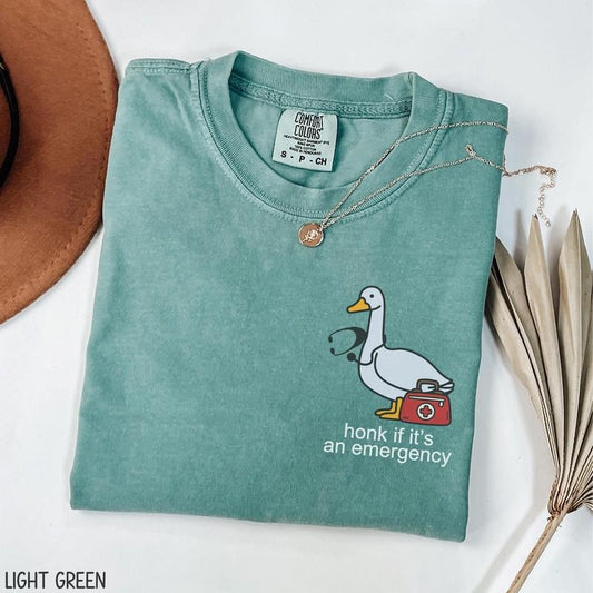 Comfort Colors Emergency Department Nurse Shirt, Silly Goose Emergency Nurse T-Shirt, ER Funny Nurse Gift, Emergency Room Nurse Tee Collar Cotton Menswear Soft