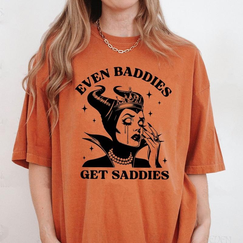 Comfort Colors Even Baddies Get Saddies Funny Shirt, Trendy Vintage Retro Mental Health Shirt Hoodie, Sweatshirt