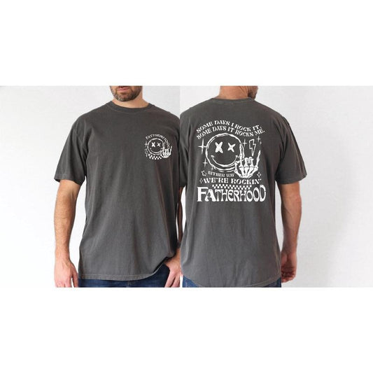 Comfort Colors Fatherhood Some Day Rock It Some Day  It Rocks Me Shirt,Daddy Shirt, Rocker Dad Gifts, Fathers Day Gift, Funny Dad Tee