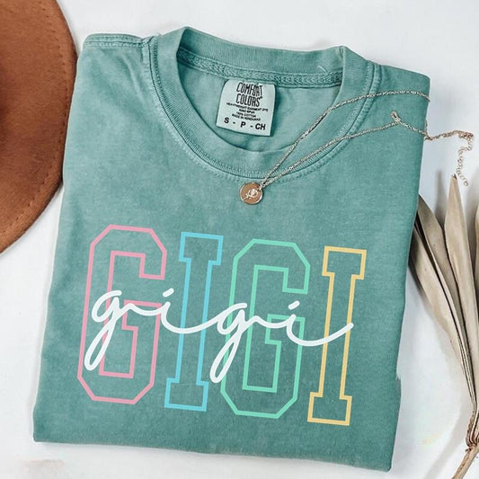 Comfort Colors Gigi T-Shirt, Gigi Tee, Cute Gigi TShirt, Gift for Gigi, Grandma Gift, Grandmother TShirt