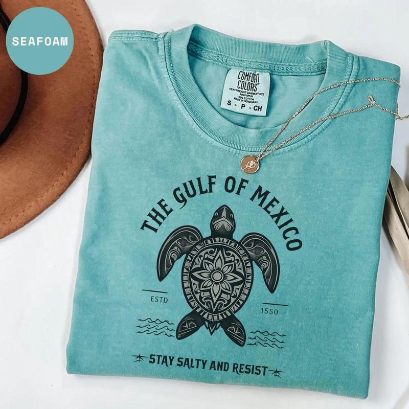 Comfort Colors Gulf of Mexico Stay Salty Resistance Shirt, Subtle Political Shirt, Anti Trump shirt, resist shirt, gift for democrat