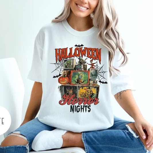 Comfort Colors Halloween Horror Nights Shirt,Halloween Shirt,Halloween Horror Movie Shirt,Halloween Party,Halloween Gift,Halloween Sweater