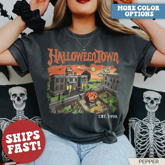 Comfort Colors Halloweentown Shirt, Halloweentown University EST 1998, Retro Halloweentown Shirt, Cute Fall Shirt