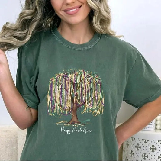 Comfort Colors Happy Mardi Gras 2025 Shirt, Mardi Gras Crew Shirt, Mardi Gras Vibes Tee, Funny Mardi Gras Louisiana Shirt