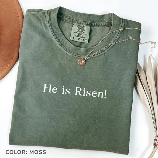 Comfort Colors He is Risen Shirt, Jesus Easter T-Shirt, Easter Bible Verse Tee, Easter Gift, Christian TShirt, Inspirational T-Shirt, He is Risen Tee