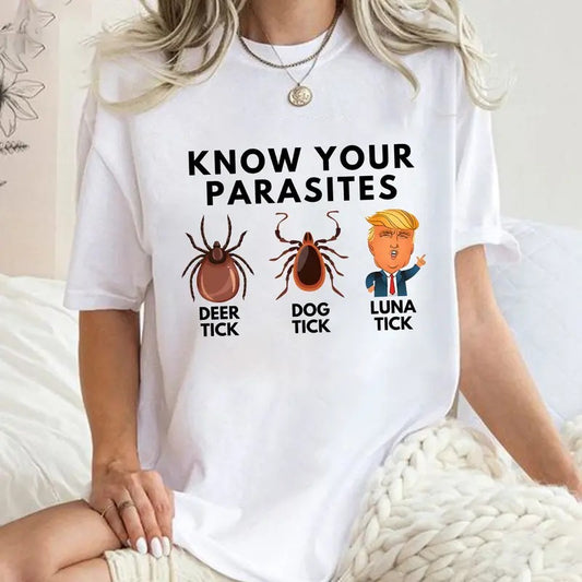 Comfort Colors Know Your Parasites Shirt, Vote Shirt, Political 2024 Shirt, Kamala Harris Shirt, Vote Removes Shirt, Vote For Harris, Deer Tick, Dog Tick, Luna Tick Tshirt