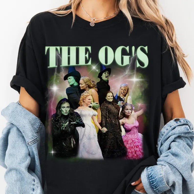Comfort Colors Kristin Chenoweth Idina Menzel Oversized Bootleg, Vintage Wicked Musical Shirt, Wicked Movie Merch,...