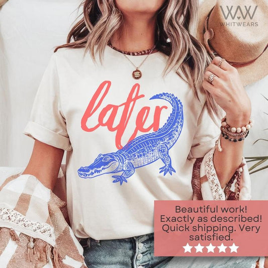 Comfort Colors Later Gator T-Shirt, Comfort Colors Retro Alligator T-Shirt, Vintage Inspired T-Shirt, Trendy TShirt, Retro Funny Meme Gift