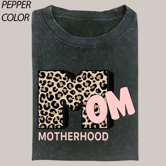Comfort Colors Leopard Mother Hood T-shirt, Mama Tee, Strong Woman Shirt, Mothers Day Gift Top Womenswear
