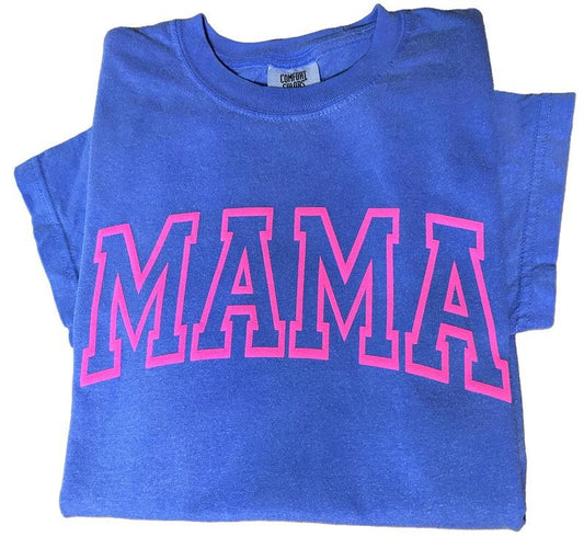 Comfort Colors Mama 3d Puff Tshirt - Embossed Mama Tee - Comfort colors Tee Casual Comfortable Fit Top Womenswear Colorful
