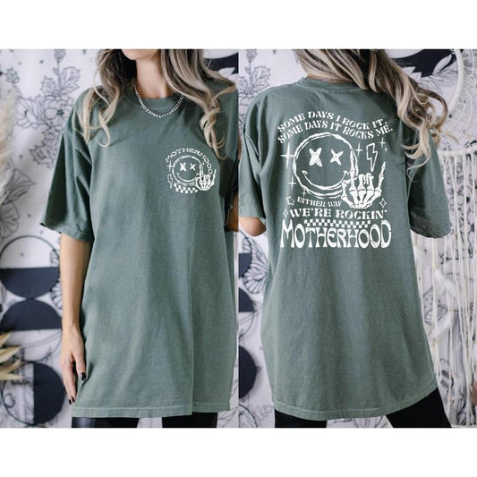 Comfort Colors Motherhood Some Day Rock It Some Day  It Rocks Me Shirt,Mama Shirt, Rocker Mom Gifts, Mothers Day Gift, Rocker Mama Tee LS882