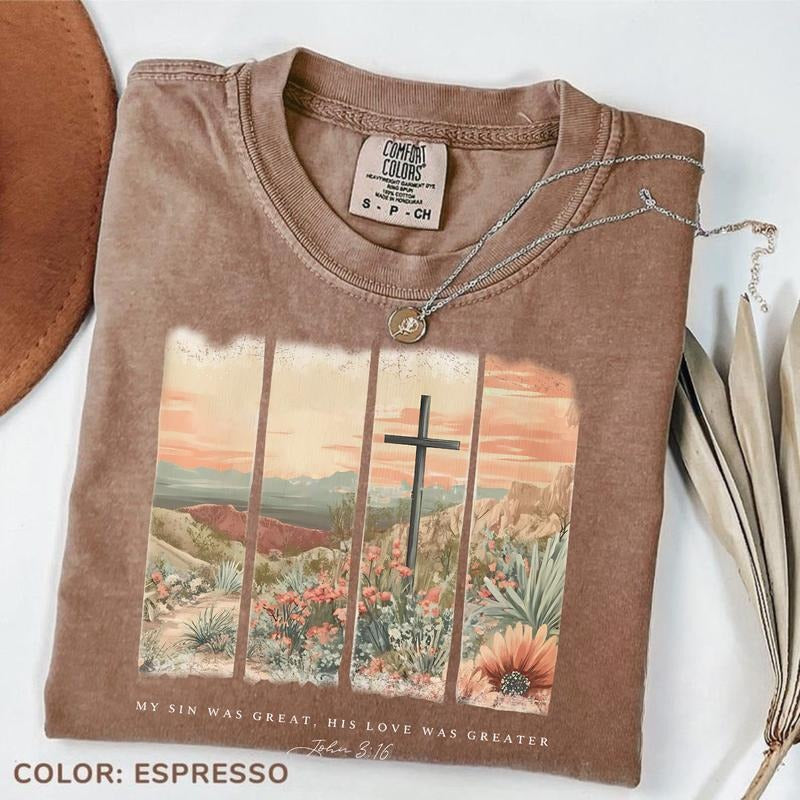 Comfort Colors My Sin Was Great, His Love Was Greater Shirt, Easter Bible Verse Tee, Easter Gift, Christian TShirt, Religious Shirt, Inspirational